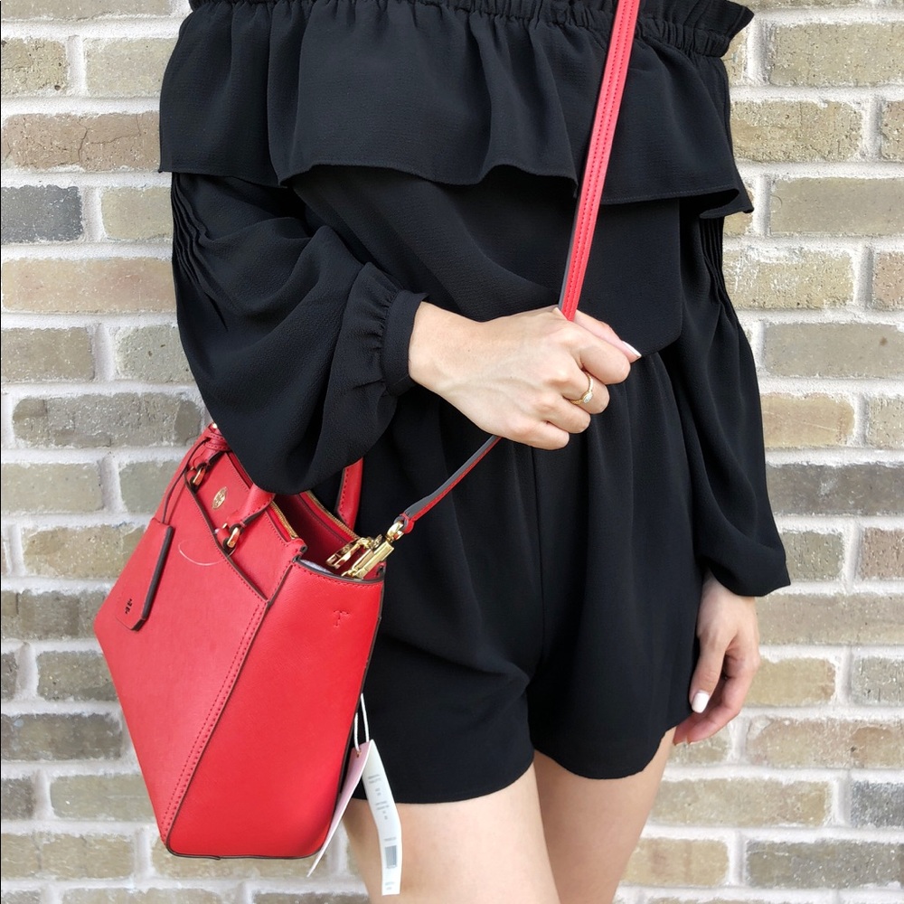 SALE‼️‼️👜💕NWT Tory Burch Double Zip Tote Poppy - Picture 5 of 8